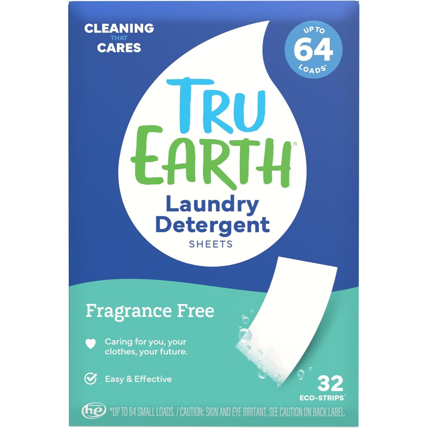 Laundry Strip Eco - Compact Laundry Detergent Sheets - 64