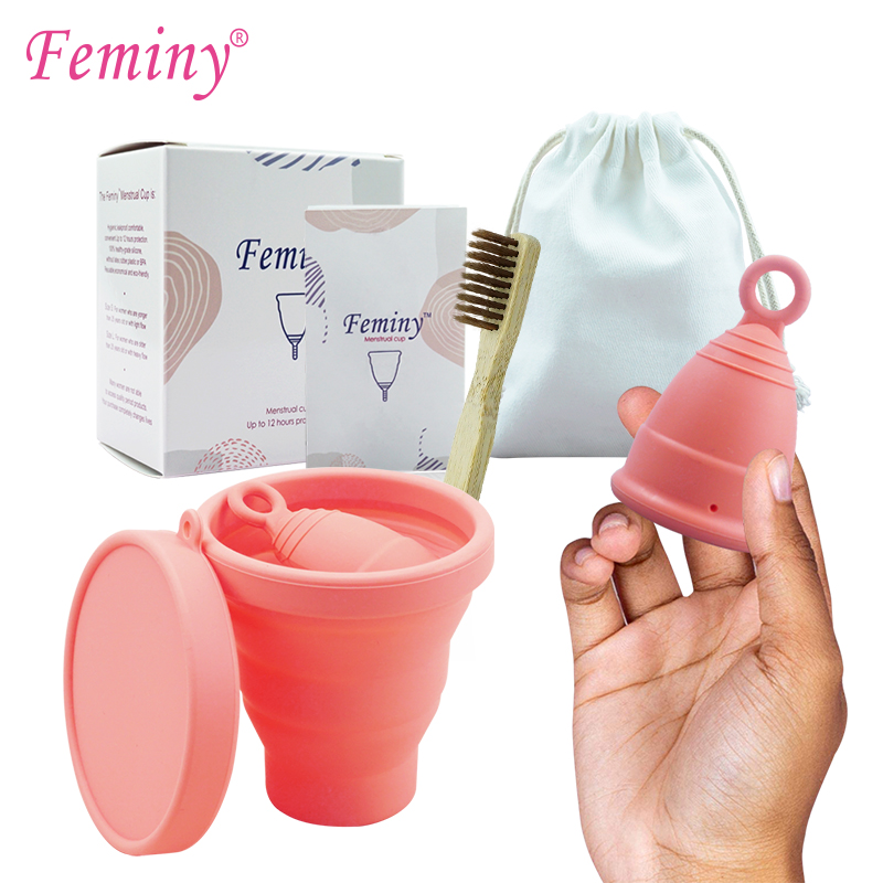 Menstrual Cup Silicone - Certified Hypoallergenic Menstrual Cup With Sterilizer
