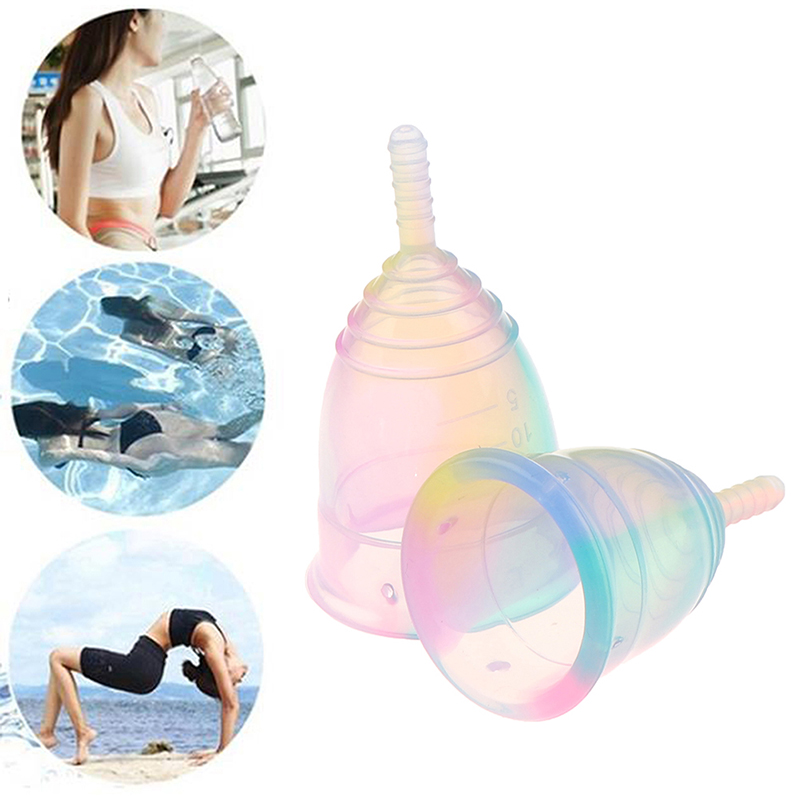 Menstrual Cup Silicone - Portable Menstrual Cup Silicone Leak-proof Lady