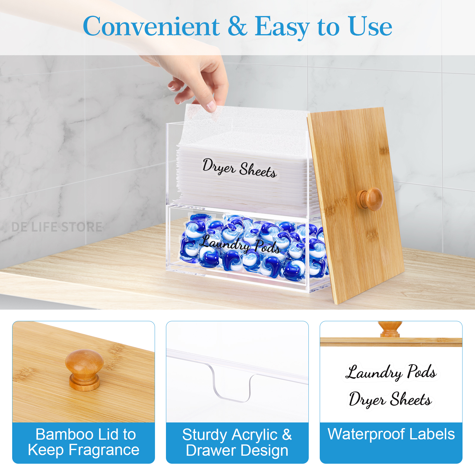 Acrylic Laundry Pods Organizer - Laundry Strip Eco 리뷰 및 가격