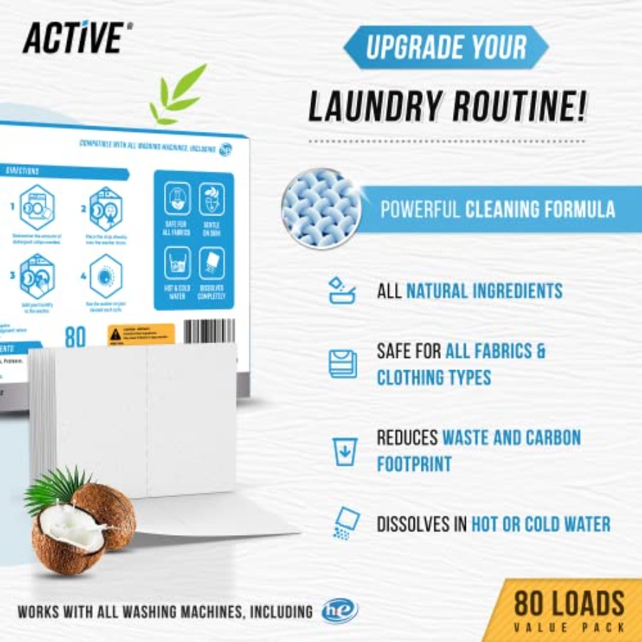 Laundry Detergent Sheets Eco W - Laundry Strip Eco 리뷰 및 가격